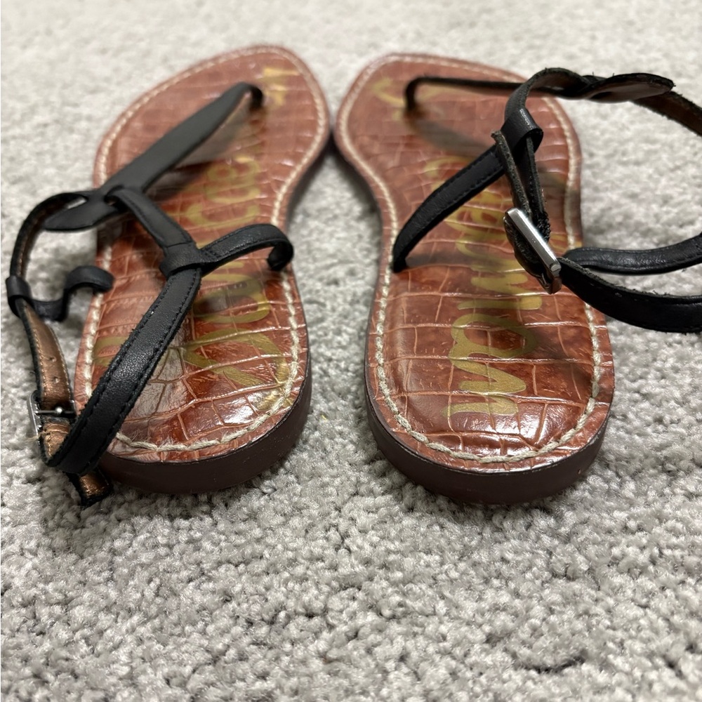 Sam Edelman Gigi Thong T- Strap Sandal - Black - Size 7.5 - Picture 8 of 9